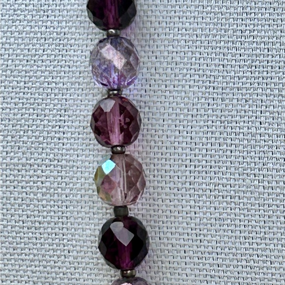 Joan Rivers Faceted Glass Aurora Borealis Beaded 32" Necklace Vintage - Picture 9 of 9